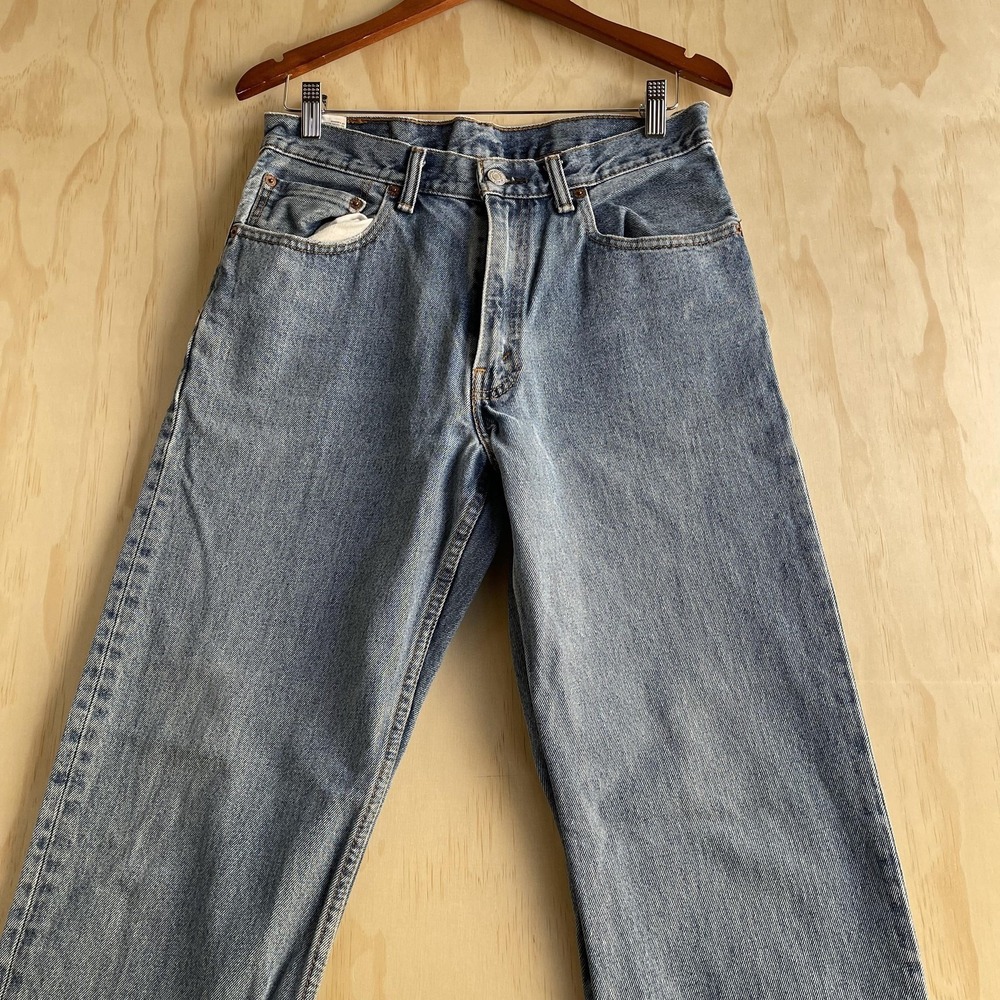 Levis 550 Jeans Mens 30x30 Light Wash Blue Denim Relaxed Tapered Leg Pants